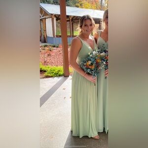 Azazie Belize Dress Dusty Sage